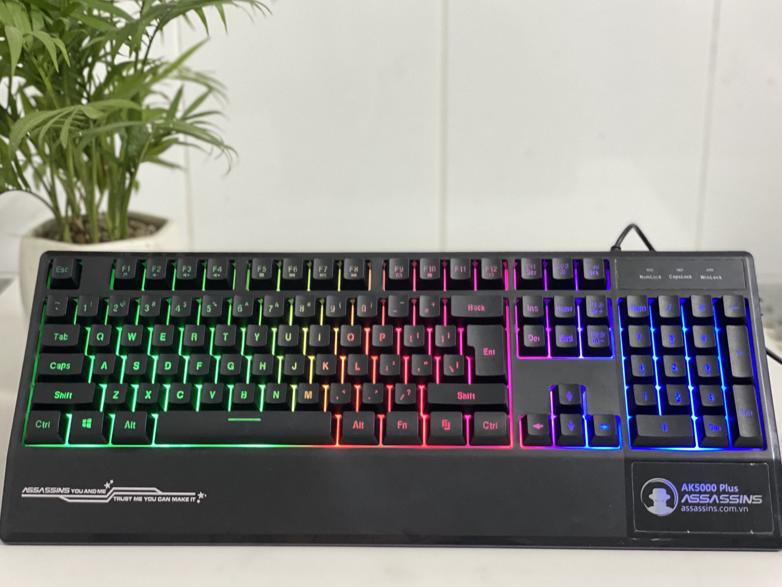 BÀN PHÍM AK5000 GIẢ CƠ CÓ LED