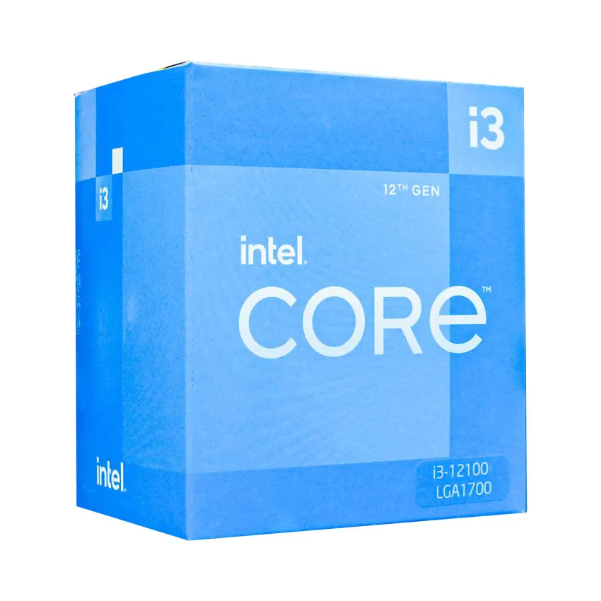 CPU Intel Core i3-12100 (3.3GHz up to 4.3GHz, 4 nhân 8 luồng, 12MB Cache, 65W) - NEW FullBox Chính hãng, Bảo hành 36 tháng