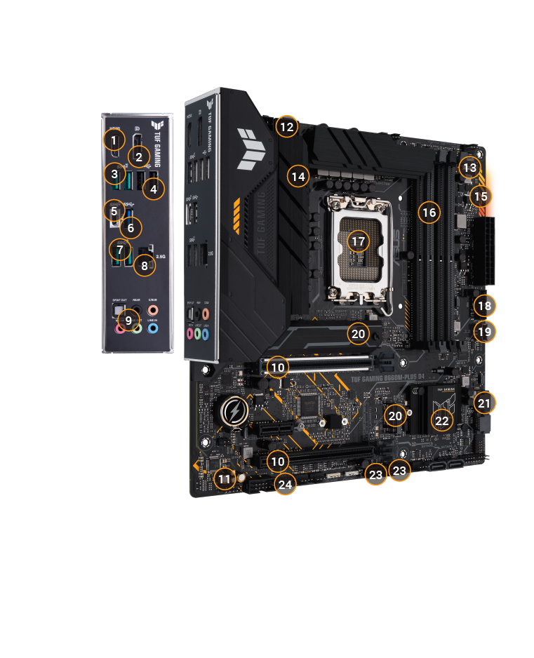 Mainboard Asus TUF Gaming B660M-Plus D4