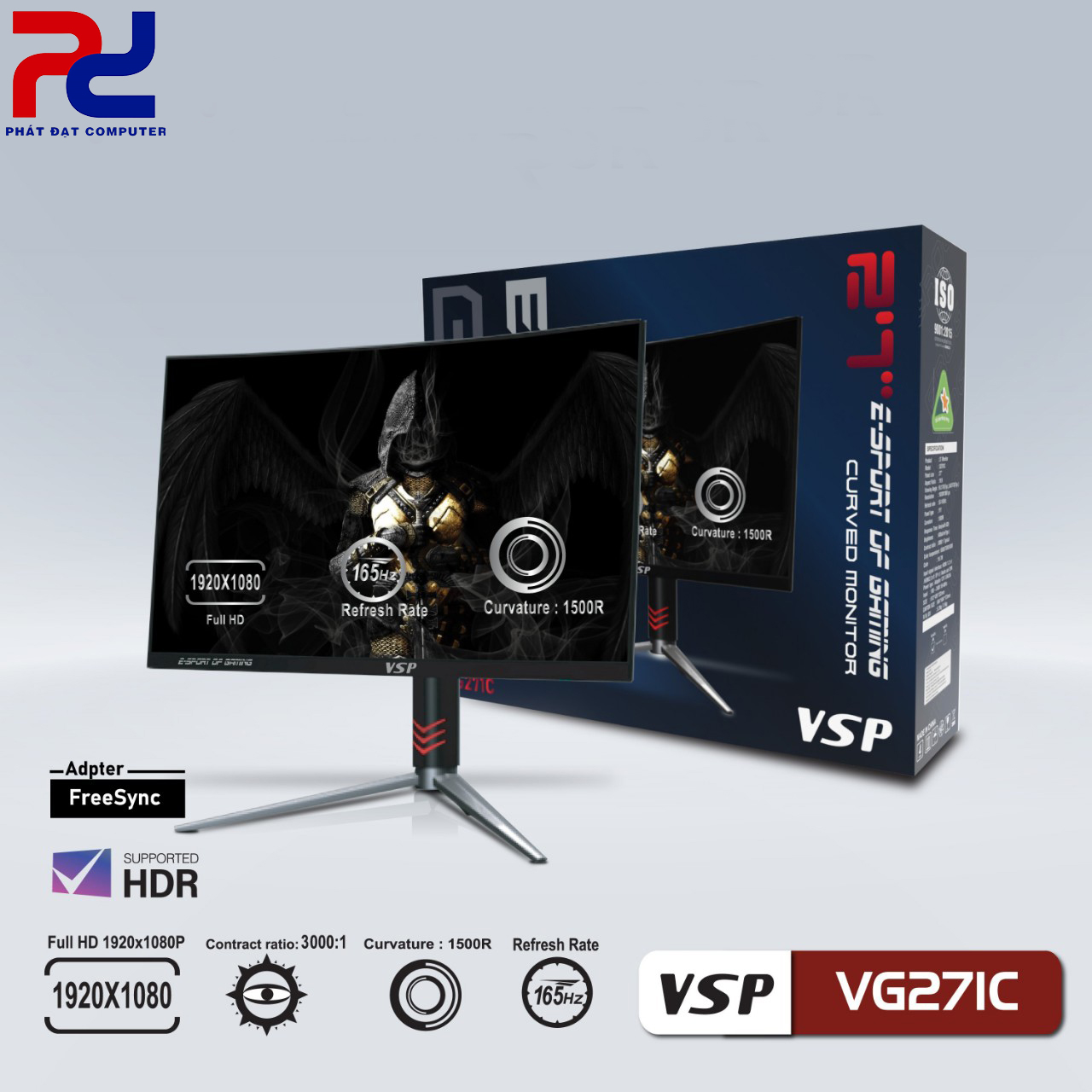 Màn hình Cong VSP VG271C 27INCH NEW 100% FullBox Bảo hành 24 tháng