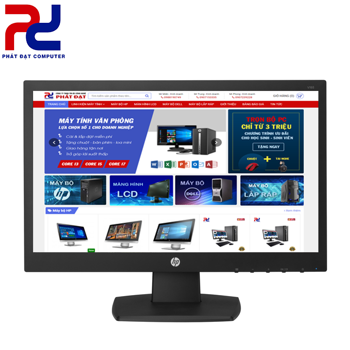 Màn hình HP V193 -  RENEW Chính Hãng, Bảo Hành 12 tháng