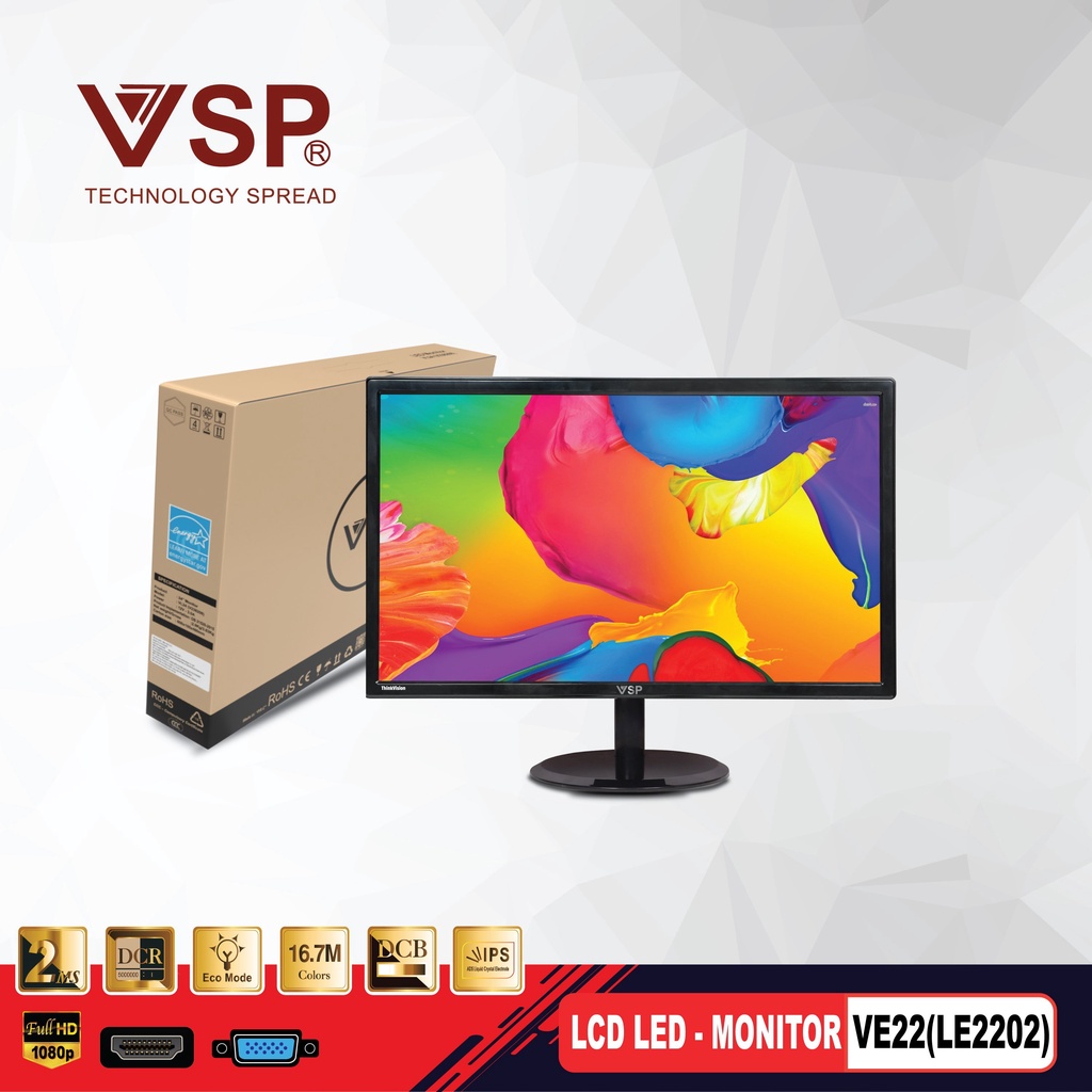 Màn hình LCD VSP VE22(LE2202) 22INCH - NEW 100% FullBox Chính hãng, Bảo hành 24 tháng