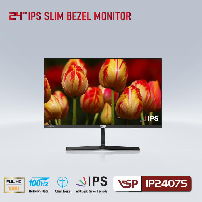 Màn hình máy tính VSP IP2407s 24inch / 100Hz / IPS / FullHD - New Bảo hành 2 năm