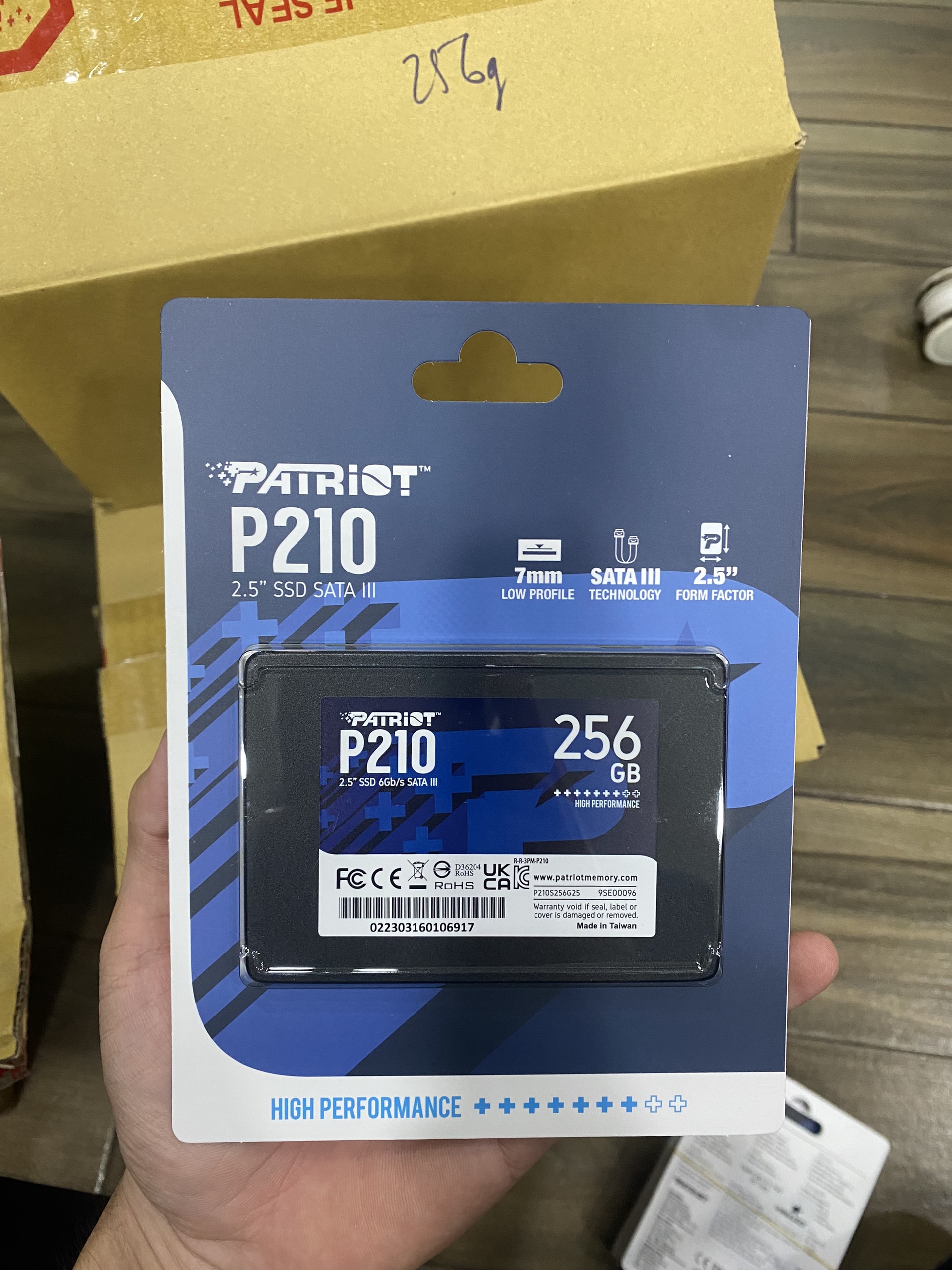 Ổ cứng SSD PATRIOT 256GB P210 SATA3 2.5 inch - Chính hãng bảo hành 3 năm