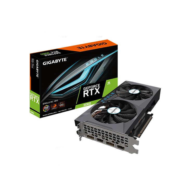 VGA Gigabyte RTX3060 12G GDDR6 Eagle OC V2 LHR (GV-N3060EAGLE OC-12GD)